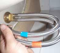 IMAGE 5 IMAGE 3 IMAGE 4 Refer to Instruction Procedure Step 4 for correct assembly of flexi hoses to suit each model* Turn the hot and cold water supplies on and check for