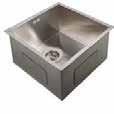 SINKS IX304 Undermount Single Bowl Sink with Overflow without Waste with Fixing Kit & Overflow Kit 420 x 420 x 230 mm Recommended Waste AQP-WBB-403-SS AQE-ECO-4242-U-SS IX304 Undermount Single Bowl