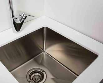 Waste AQP-WBB-403-SS AQE-ECO-8042-U-SS IX304 Undermount Single Bowl Sink with Overflow without Waste with Fixing Kit & Overflow Kit 500 x 400 x 230 mm AQE-IX3-5040-U-A-SS IX304 Round Undermount Sink