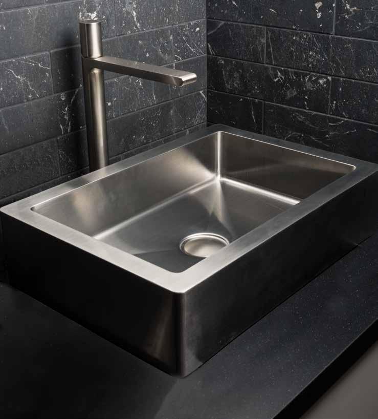 STAINLESS STEEL BASIN Countertop Basin without Overflow with 1