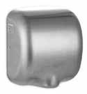 AQA-ECO-737-BS Grade 304 Complies to EU Directive EN 10088-2 Automatic Hand Dryer with Rotating Nozzle, Sensor Activated 2300 Watts 220-240 V, 50/60 Hz IPX1 Rating, AISI 304 267