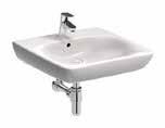 SANITARYWARE Disability Wall Mounted Wash Basin One Tap Hole with Overflow 675 x 530 x 215 mm AQE-MED-411-WH Wash Basin Fixing Kit BFK-BASIN-KIT Wall