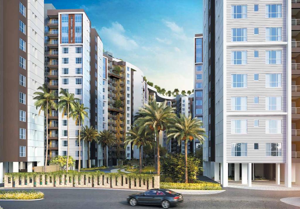 Towers with Landscape, Day View The first star of the Galaxy The inception of Siddha Galaxia began with Siddha Sphere 6 towers with 347 apartments and