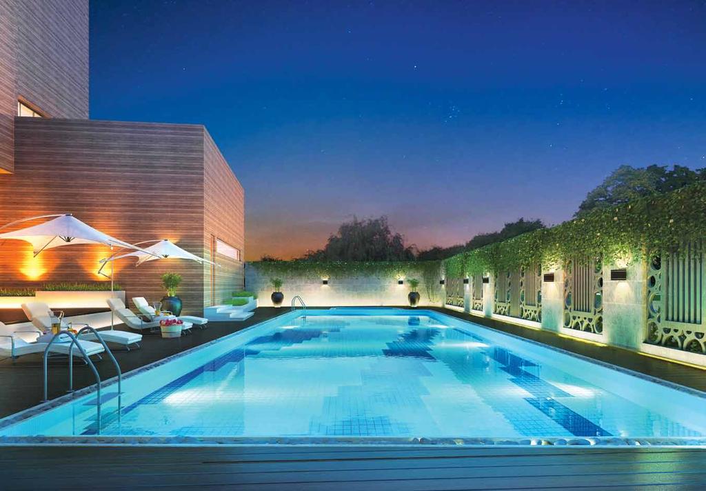 Swimming Pool The building is multi-layered with lounge facilities on all floors and an exclusive hall and
