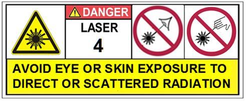 Class 4 Label with hazard warning symbol.