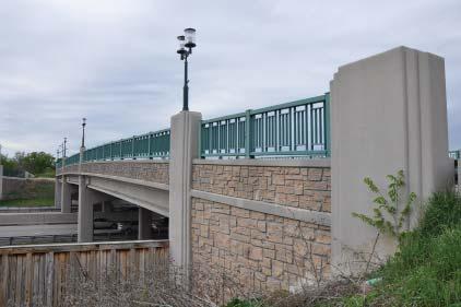 View of West Broadway Avenue bridge over TH 100
