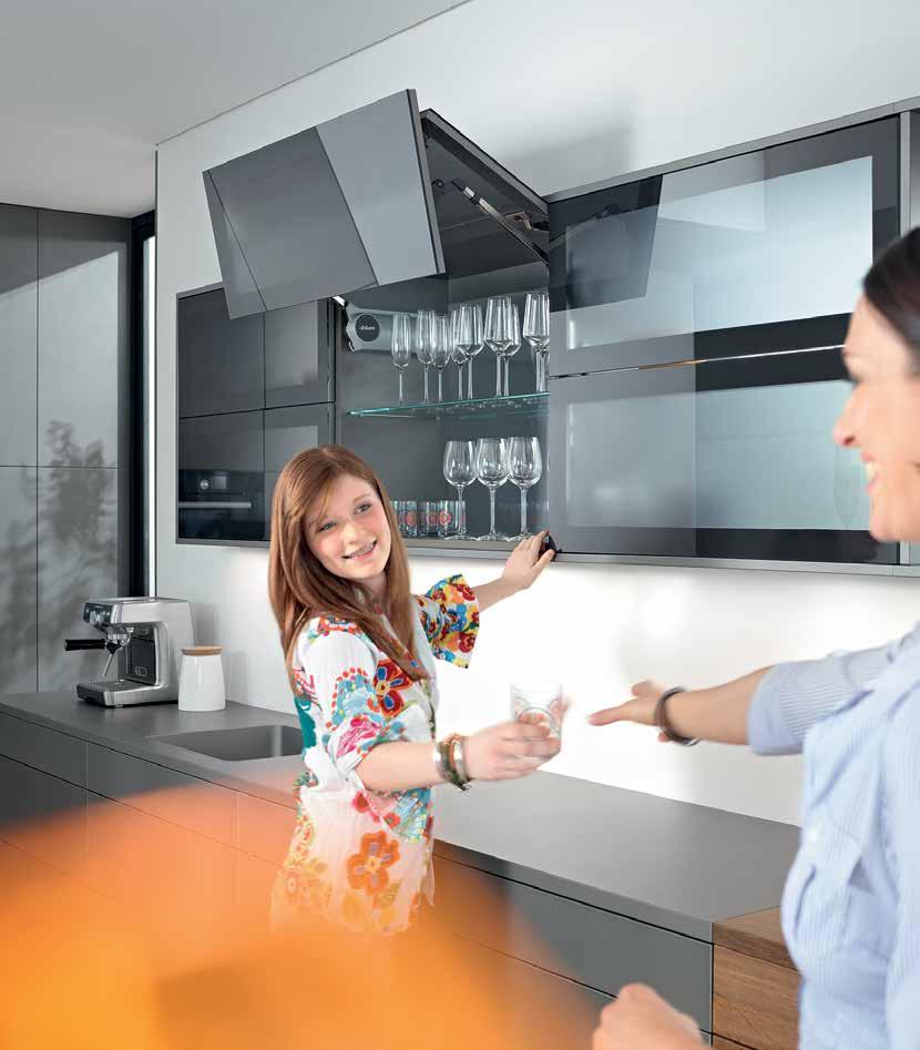 AVENTOS AVENTOS lift system brings an excellent view into the cabinet interiors as the fronts