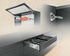 AVENTOS lift systems, LEGRABOX pull out systems, TANDEMBOX pull out systems, TANDEM runner systems,