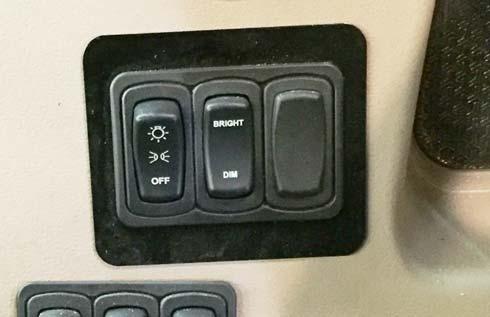SECTION 3 DRIVING YOUR MOTORHOME HEADLIGHT SWITCH The headlight switches are located on the left side of the dash.