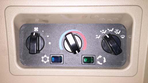 AIR CONDITIONER/HEATER AUTOMOTIVE (DASH) Controls for the air conditioner, heater, defroster, and vent are located on the dash.