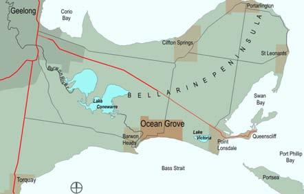 Map 2 - Locality Plan The first European to set eyes upon the Ocean Grove and Barwon Heads area was William Buckley in 1803.