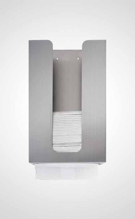 BC9289 DOLPHIN PAPER TOWEL DISPENSER - BEHIND MIRROR/SURFACE MOUNTED 440 MM HEIGHT 268 MM WIDTH 115 MM PROJECTION Quality satin stainless steel Can be used on its own or as