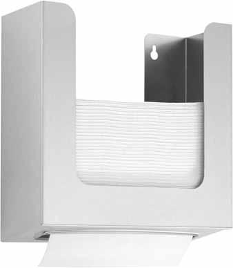 DP3502 DOLPHIN PAPER TOWEL DISPENSER FOR MOUNTING BEHIND MIRROR 298 MM HEIGHT 298 MM WIDTH 121 MM PROJECTION Superior quality and timeless design for prestigious washrooms Full metal housing in