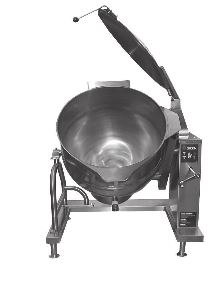 Floor Kettles model DH/DHT-80 Description Kettle shall be a Groen Model DH-80 or DHT-80, 80- gallon stainless steel steam jacketed unit, operating with a self-contained gas heated steam source