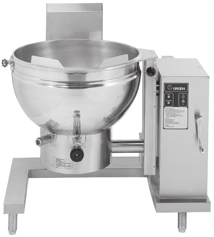 Stainless Steel 2/3 Steam Jacketed Kettle Floor Kettles model DHS Description Kettle shall be a Groen Model DHS (40 gallon) stainless steel steam jacketed unit, operating with a self-contained gas