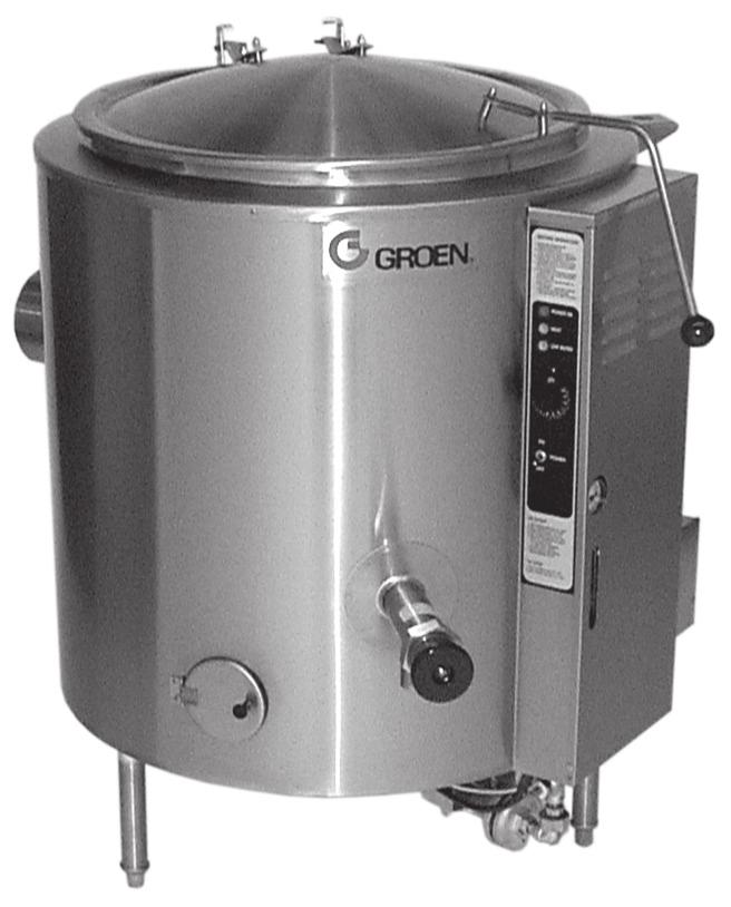 Stainless Steel Steam Jacketed Kettle Floor Kettles model AH/1 Description Kettle shall be a Groen Model AH/1 (specify 20, 40, 60, 80 or 100 gallons) stainless steel, self-contained, steam jacketed