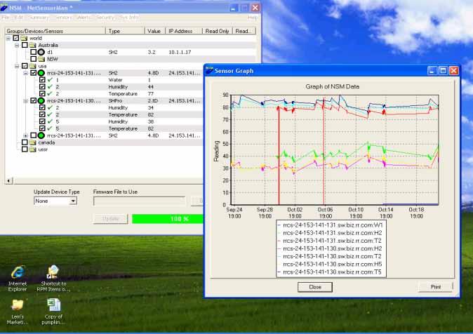 Network Sensor Manager software allows operators to mass configure large quantities of monitoring devices on multiple sites.