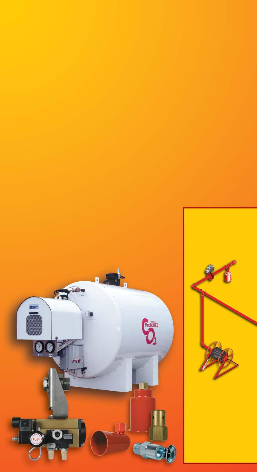 ANSUL PREFERRED Bulk Low Pressure Carbon Dioxide Systems are for fire hazards requiring large amounts of extinguishing agent in a limited amount of space.