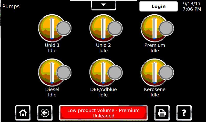 Pumps detail screen: This screen provides a variety of information regarding the pump and it settings.
