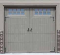 Each option uses state-of-the-art weather-resistant wood composite Smart Trim boards to create a distinguished and durable garage door.