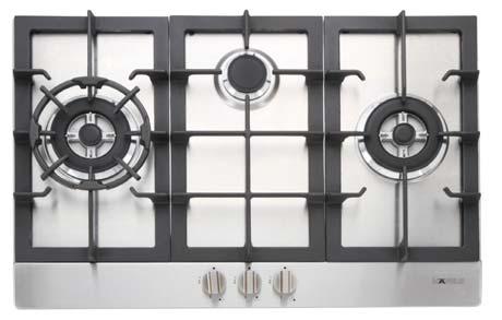 GAS HOBS LIVORNO SERIES Price: 12,150.- Special: 9,250.- HH-772GS Cat. No. 534.02.546 5 NOZZLES INJECTION Material: Stainless steel 2 Triple ring burners: Left 4.5 kw, right 4.