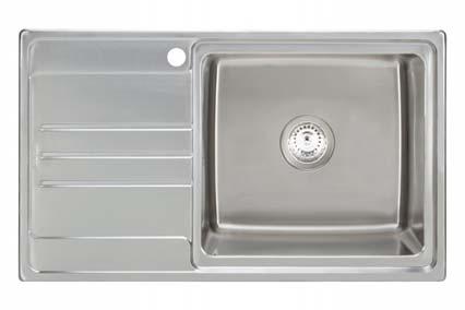 TOP MOUNT SINKS ZEUS SERIES BOWL RIGHT BOWL LEFT WITHOUT HOLE Cat. No. 567.23.