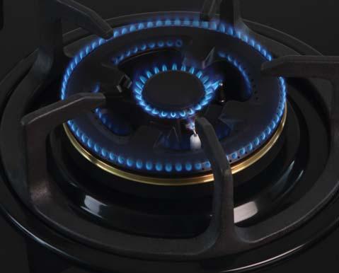 5 NOZZLES INJECTION > 5 NOZZLES INJECTION (SELECTION MODEL) Some Häfele Gas Hobs are equipped with up to 5 gas nozzles for powerful and highly efficient performance to release the gas to the burners.