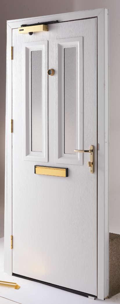 Technical Specification: 30 Minute Rockdoor Firedoor Door Frame Type White Rehau Art 261958 PVC-U & steel construction 70mm x 72mm, with a 54mm x 20mm rebate.