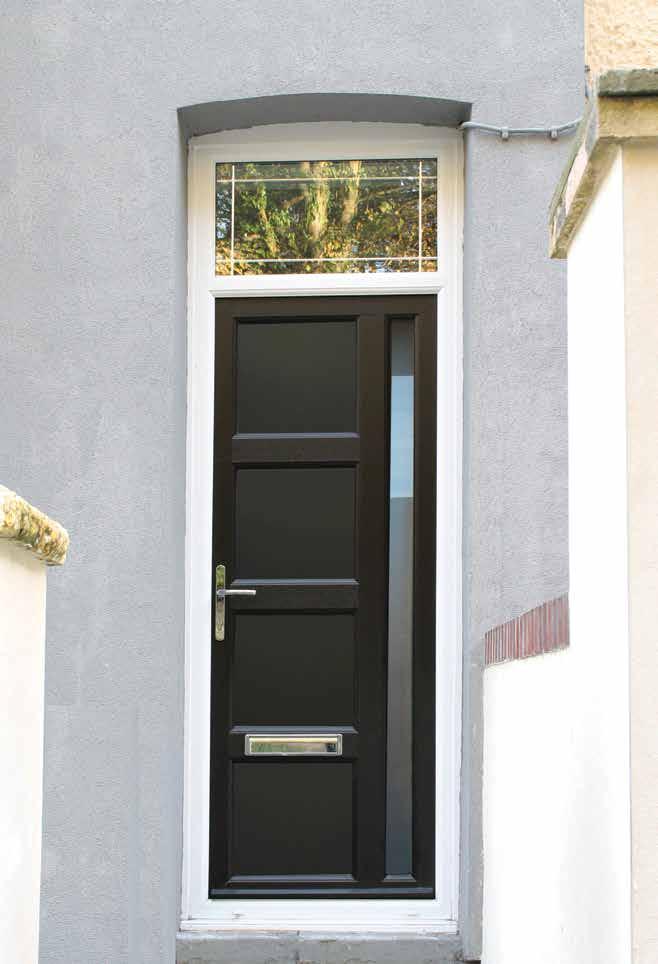 The Nimara door offers a more modern look compared to