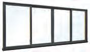AVAILABLE IN SIZES UP TO: 96" wide and 96" high (operators) Bi-parting panels offer a stunning,