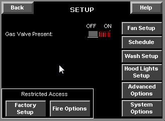Setup Options The EMSplus allows you to configure a whole range of options associated with the functionality of the system through its setup pages on the Touch Screen interface.