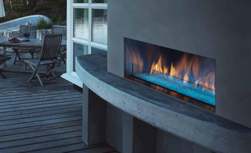 GS FIREPLES Palazzo shown with acqua LED lighting PLZZO OUTDOOR GS FIREPLE The Palazzo is a new kind of outdoor fireplace.