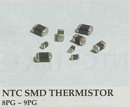 ELECTRONIC COMPONENTS NTC SMD THERMISTOR Features Small size, low capacitance at 40MHz(below 3pF) Corresponding to the high B value Strong against