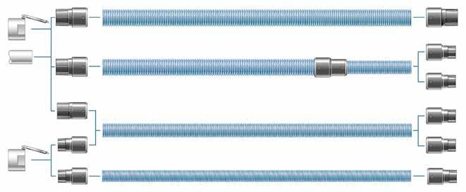 Dustcontrol Accessories Suction Hoses Turnable Hose Connectors X 2 / 50mm Ø 2 / 50mm X 1.