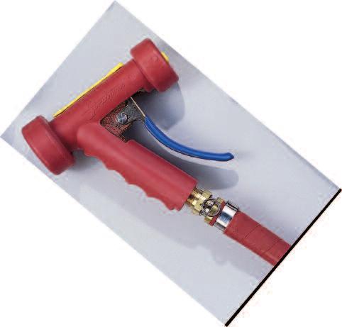 Maximum working pressure to 150 psi Indicates water temperatures from 140 F/60 C to 200 F/93 C Replaceable rubber covers available in red, white or black Solid Stream only Spray Nozzle S-80 Series