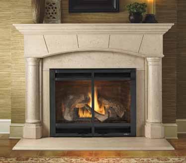 6000CLX shown with Chateau Forge front, Portico mantel and