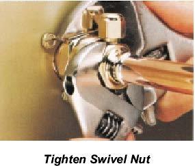 4a. Begin to tighten the couplings together by hand. Continue to turn the swivel nuts by hand until it is certain that the threads are properly engaged. 4b.