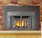 Infrared Series Direct Vent Gas Fireplace Inserts Features: Electronic Ignition Gas Valve w/ Battery Back Up, Pivoted Heat Resistant Ceramic Glass Door.