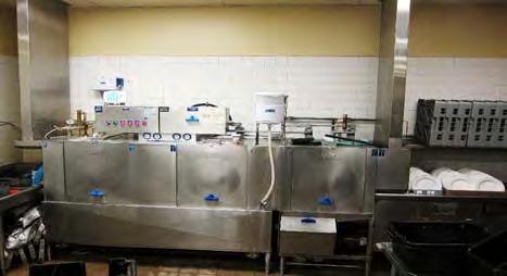 Original Dishwasher in University Kitchen Steamy room even with 3 fans