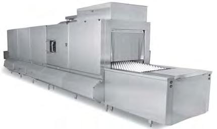Dishwasher Change Out in a Large Hotel Downsize Dishwasher Upsize Efficiency Original rackless conveyor used 360 gal/h rinse water continuously when the machine is in