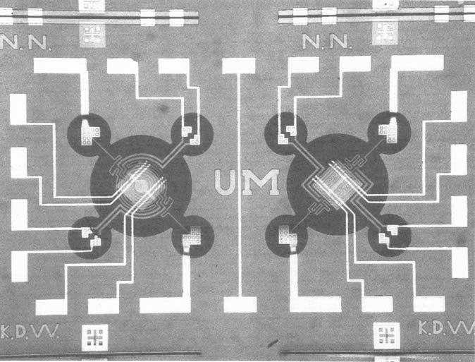 Integrated Sensors: Gas detectors photograph of a dual-detector gas sensing chip fabricated using bulk micro-machining