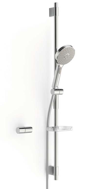VERSATILE DREAM PARTNERS: THE NEW HANSAACTIVEJET RANGE OF SHOWERS The attractive HANSAACTIVEJET wall bar set has a particularly comfortable height adjustment, a semitransparent soap dish and flexibly