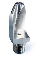 WashJet FlatJet SpiralJet nozzles have a full cone spray pattern that provides full cleaning coverage of narrow width conveyors.