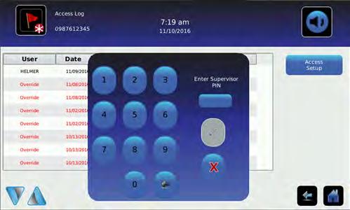 5 Access Control Allows user-specific secure access to the freezer. 5.1 Setup Notes The Supervisor PIN must be used to set up user profiles. The Supervisor PIN does not allow access to the unit.