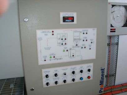 Control panel showing the mimic and a