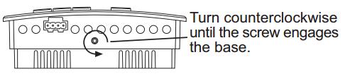 Installing the BACnet Thermostat To install the controller on a mounting base, do the following: 1. Turn the Allen screw in the base of the sensor clockwise until it clears the case (Figure 2)