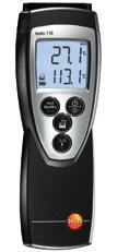 temperature Capacitive humidity sensor with long-term stability Illuminated display 0560 0610 testo 410-1 Vane anemometer 40
