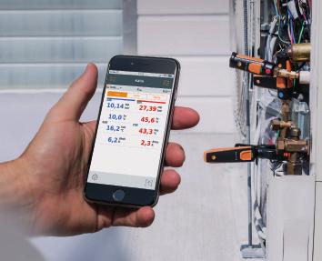 the Testo measuring instruments already included in delivery Operation with the testo Smart Probes App and your smartphone/tablet Low refrigerant loss thanks to hoseless application Over 80