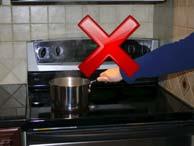What do you think have a kid free zone means? A: Keeping children away from the stove.