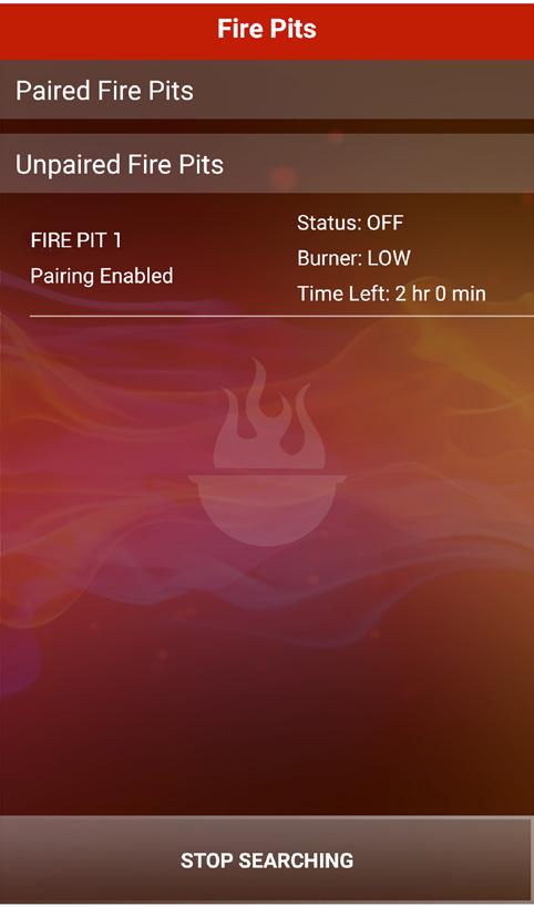 7. Enable the Bluetooth and return to the HPC Fire app, Figure 8.6.